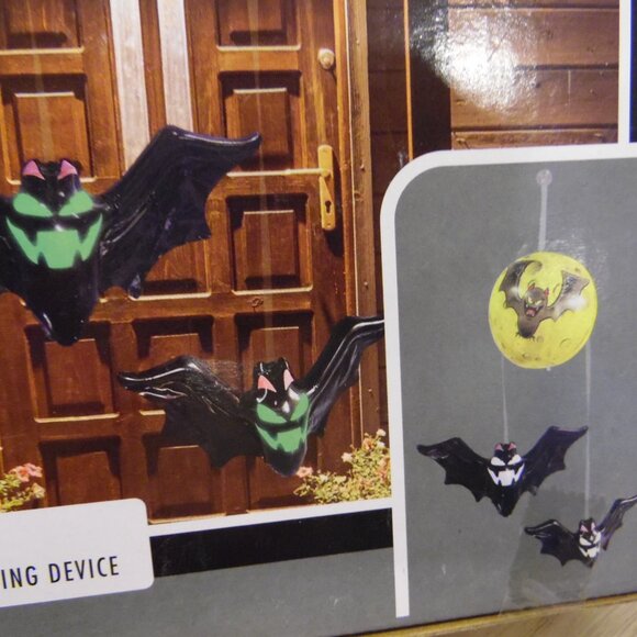 Inflatable Moon and Bats That glow in the dark 58 inches long New!! - Picture 3 of 5